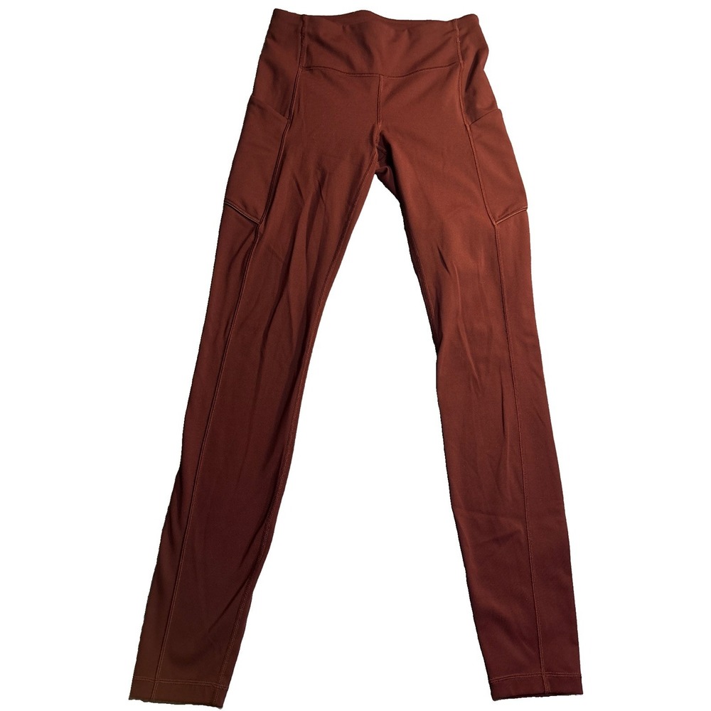 Lululemon Speed Up Tight Leggings Womens Brown Excellent Pockets Size 4
